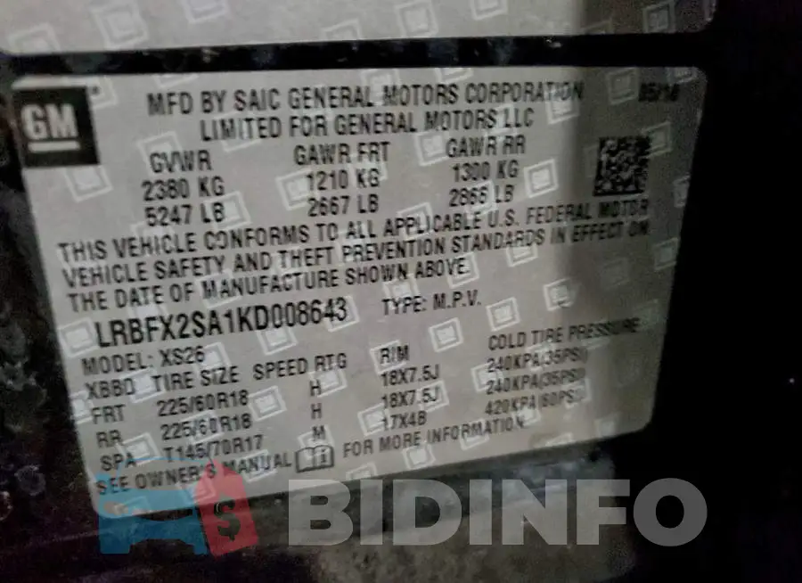 LRBFX2SA1KD008643 Photo# 14