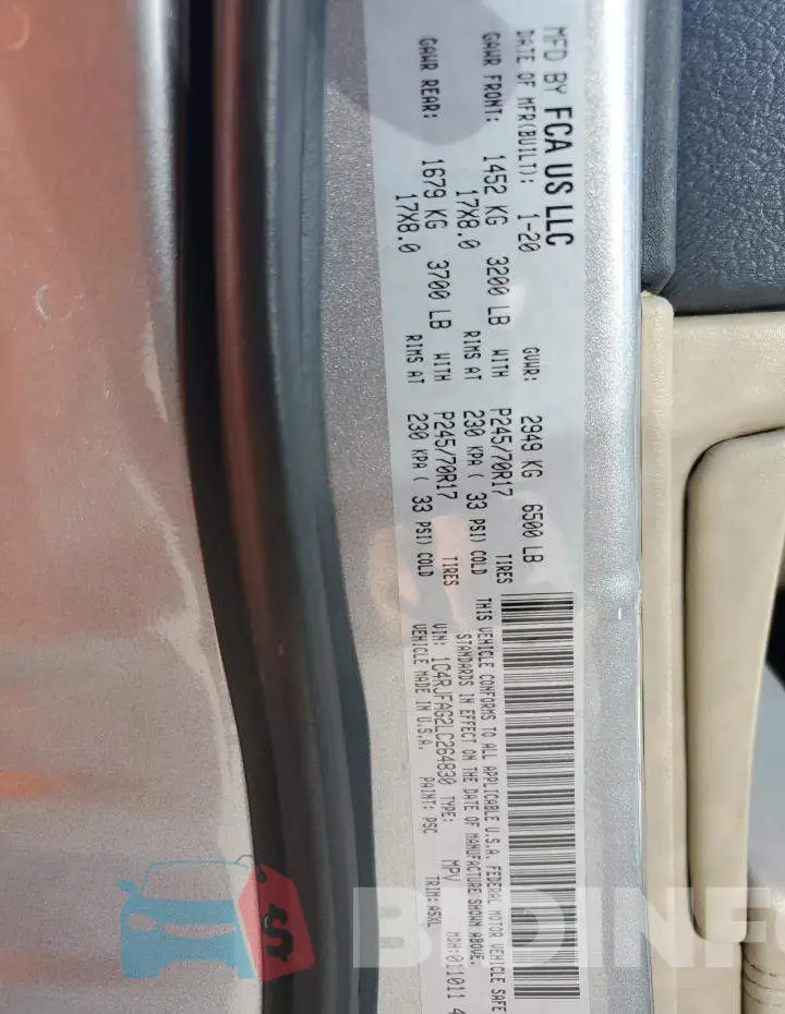 1C4RJFAG2LC264830 Photo# 13