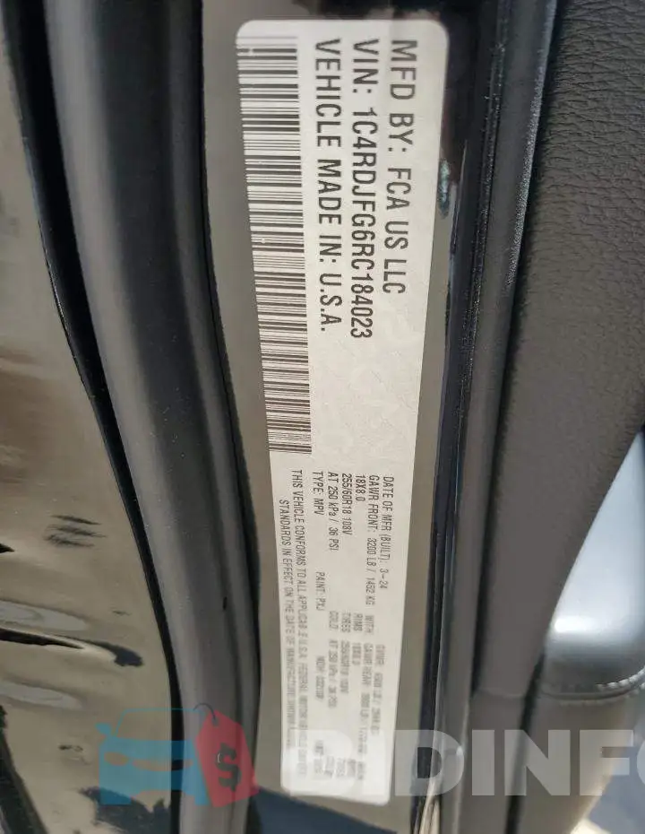 1C4RDJFG6RC184023 Photo# 14