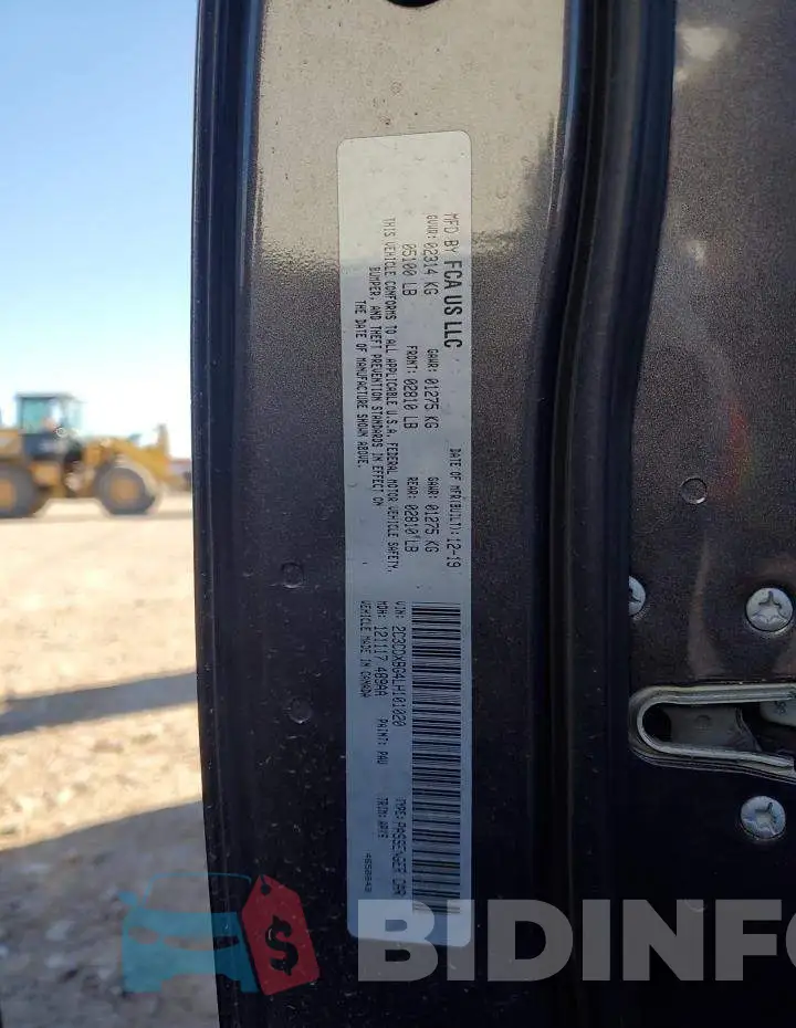 2C3CDXBG4LH101020 Photo# 12