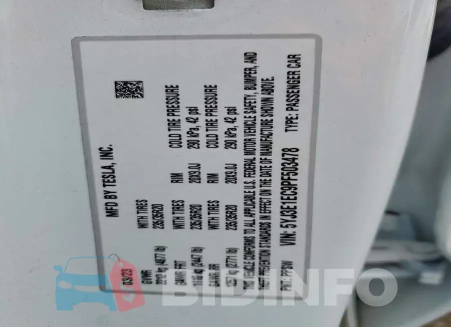 5YJ3E1EC9PF503478 Photo# 12
