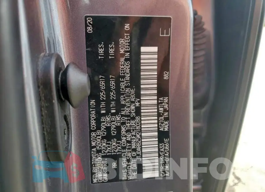 JTJDARBZ5M2180288 Photo# 14
