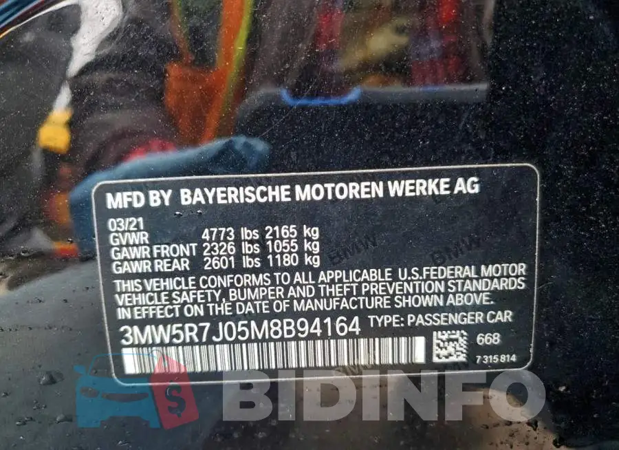 3MW5R7J05M8B94164 Photo# 13