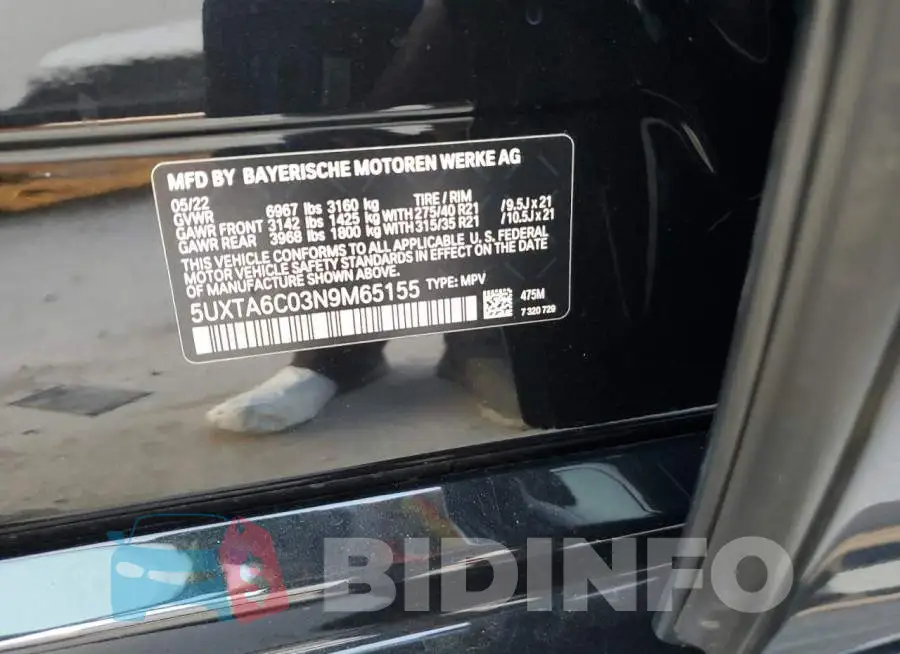 5UXTA6C03N9M65155 Photo# 13