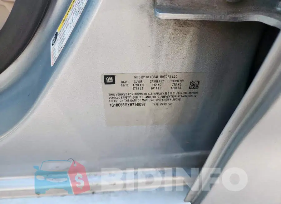 1G1BC5SMXH7149797 Photo# 12