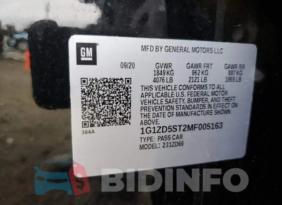 1G1ZD5ST2MF005163 Photo# 12