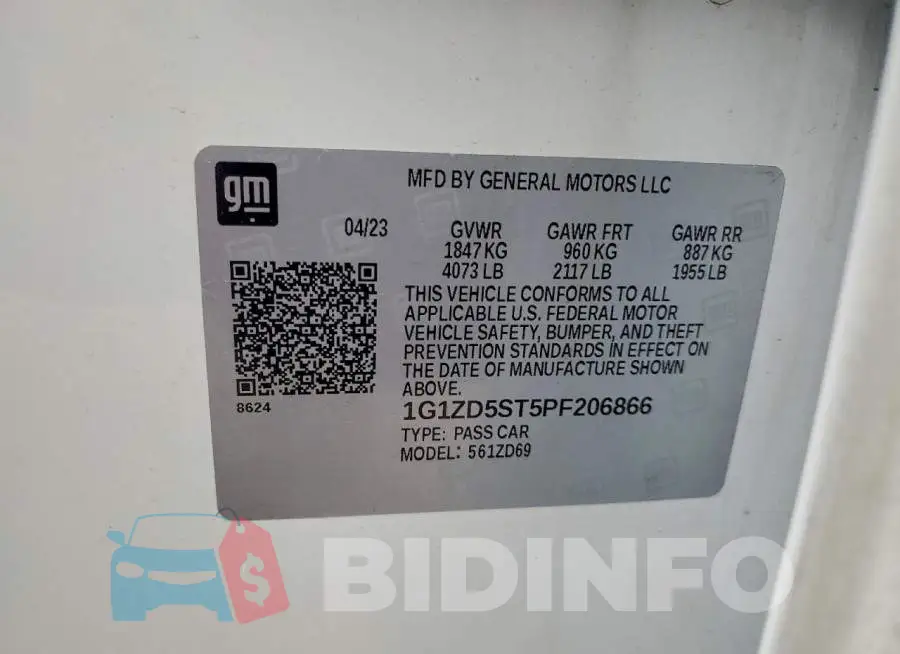 1G1ZD5ST5PF206866 Photo# 12
