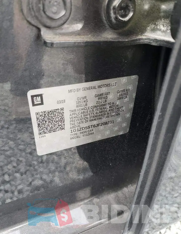 1G1ZD5ST6JF208231 Photo# 12