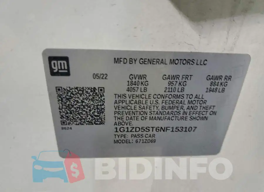 1G1ZD5ST6NF153107 Photo# 12