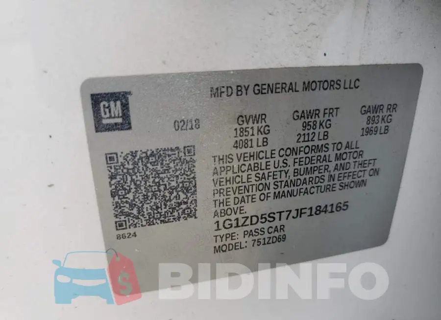 1G1ZD5ST7JF184165 Photo# 12