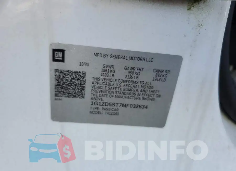 1G1ZD5ST7MF032634 Photo# 12