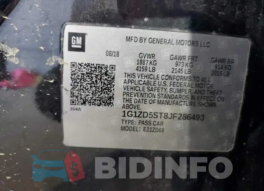 1G1ZD5ST8JF286493 Photo# 12