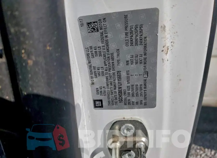 1GCHSBEN1J1156878 Photo# 13