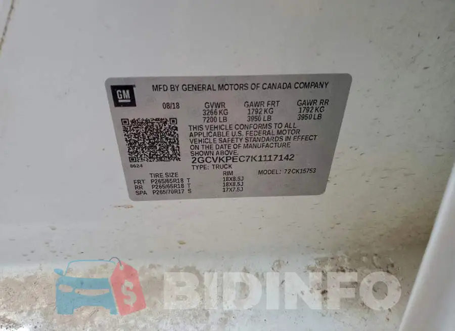 2GCVKPEC7K1117142 Photo# 12