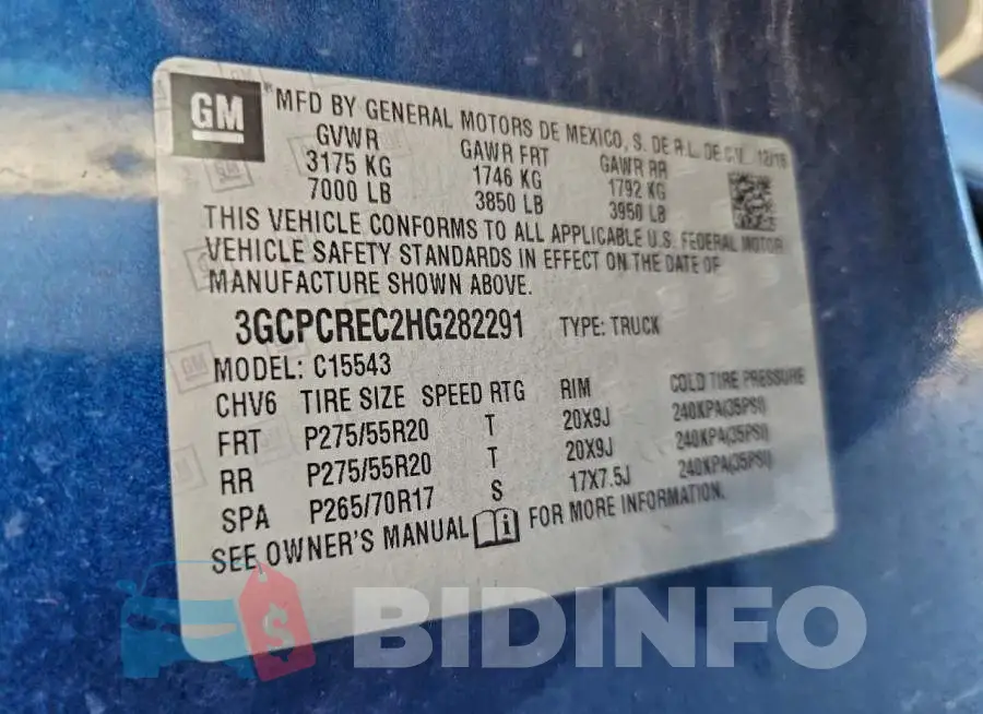 3GCPCREC2HG282291 Photo# 12