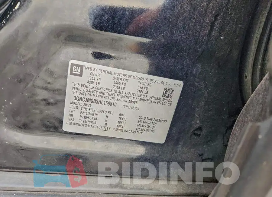 3GNCJMSB3HL158810 Photo# 12