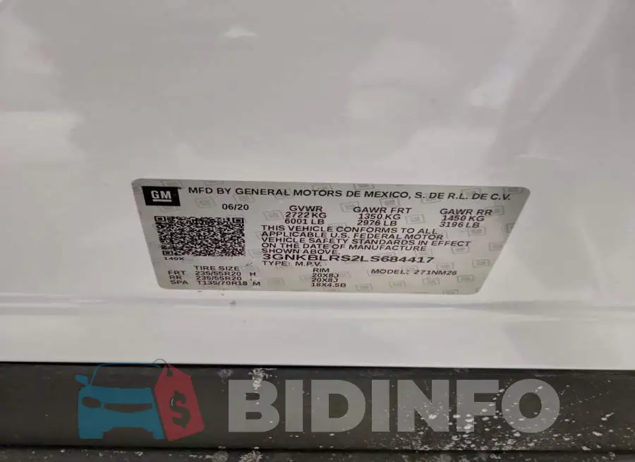 3GNKBLRS2LS684417 Photo# 13