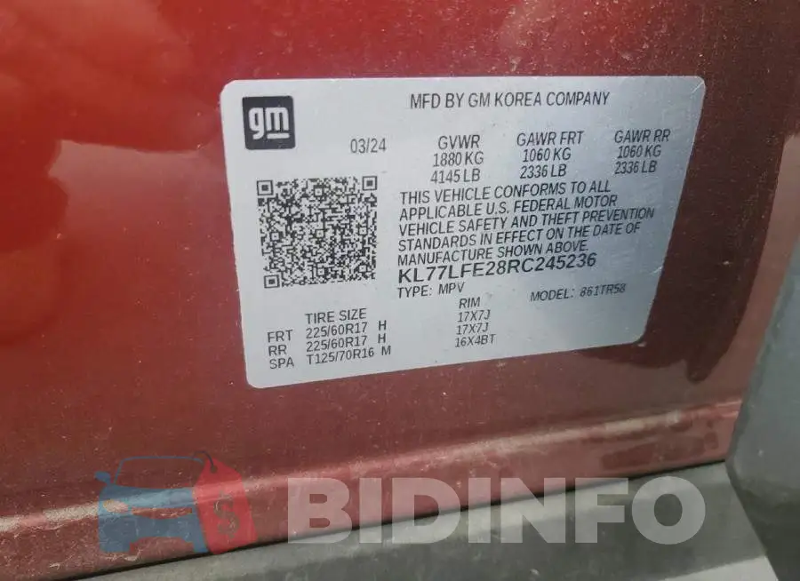 KL77LFE28RC245236 Photo# 14