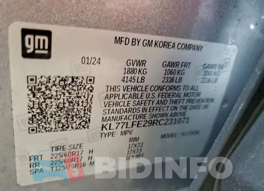 KL77LFE29RC231071 Photo# 13
