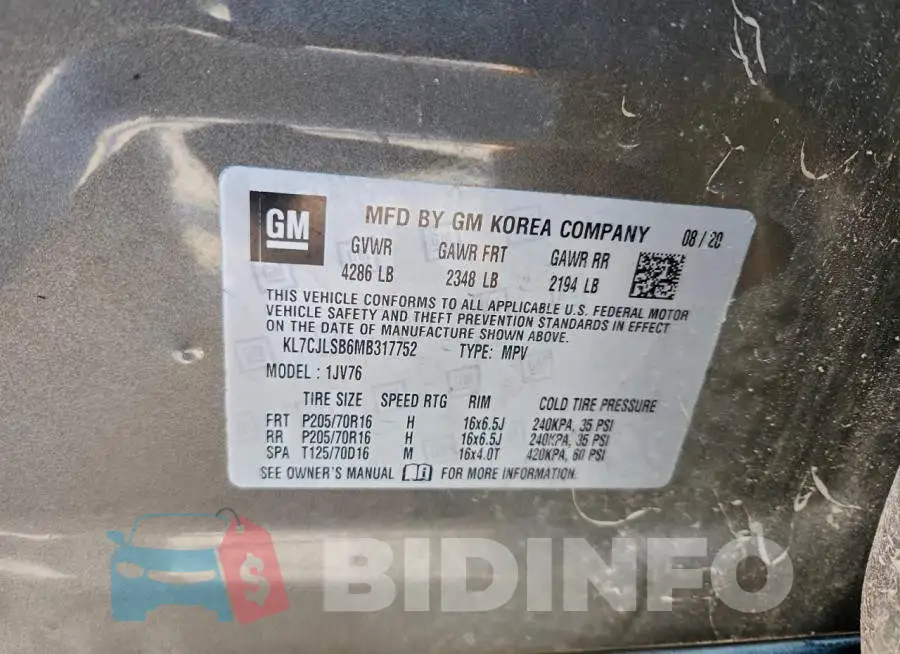 KL7CJLSB6MB317752 Photo# 14