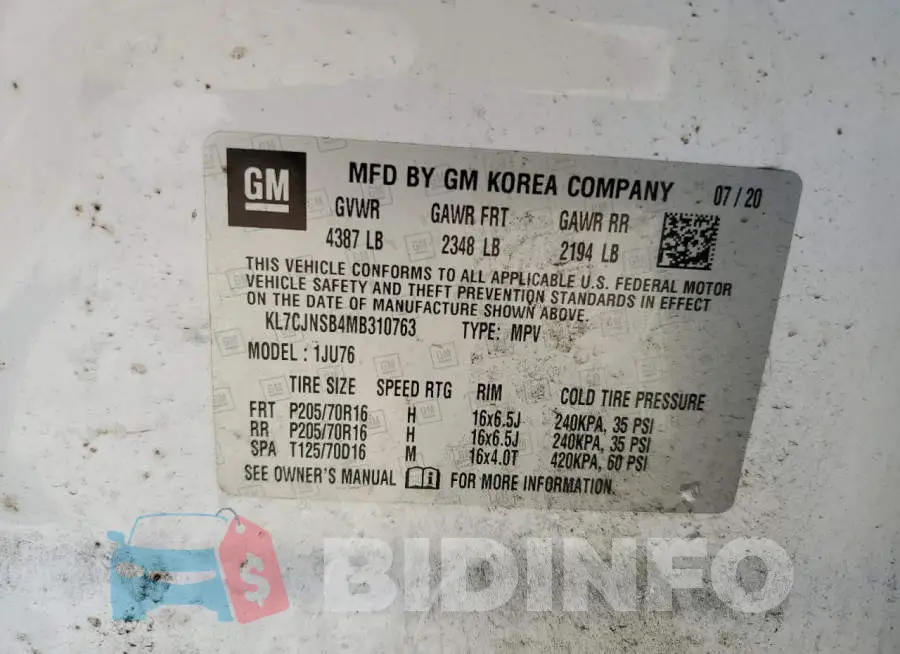 KL7CJNSB4MB310763 Photo# 13