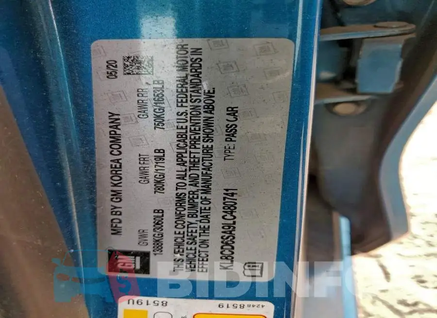 KL8CD6SA9LC480741 Photo# 13