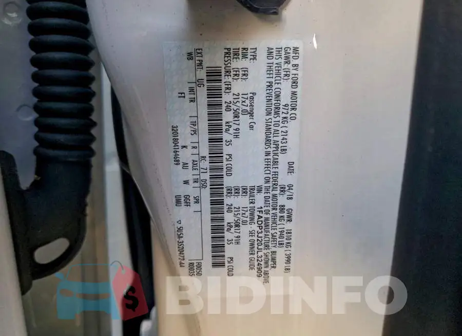 1FADP3J20JL324909 Photo# 12