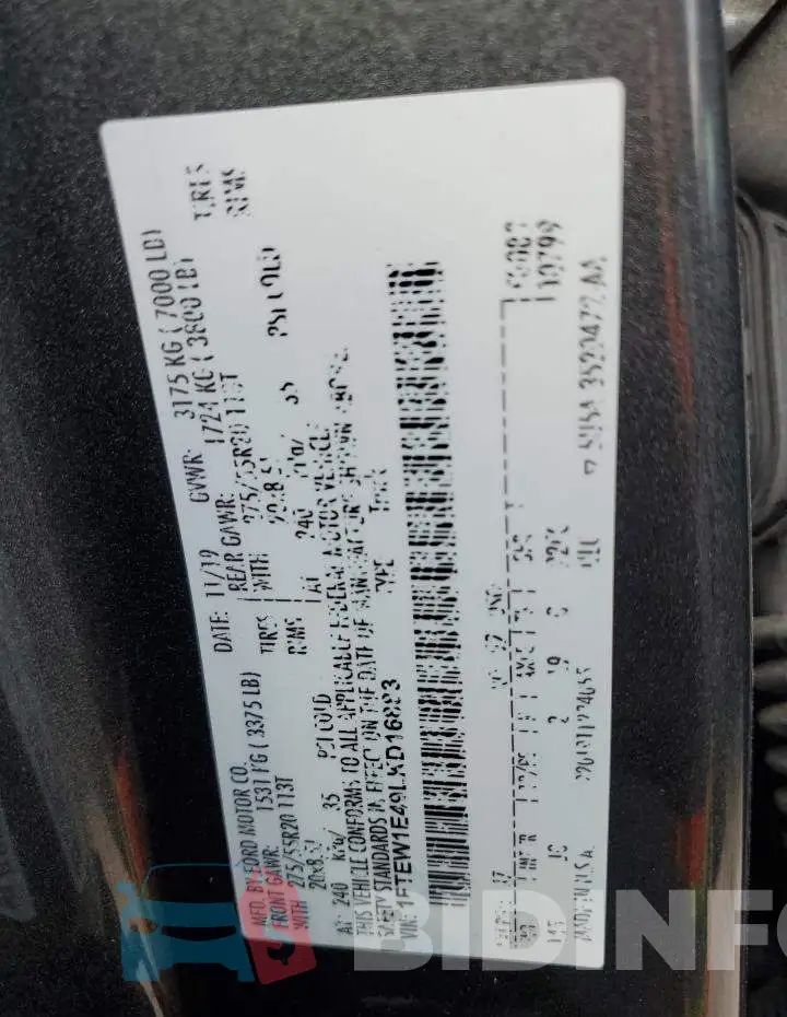 1FTEW1E49LKD16883 Photo# 12