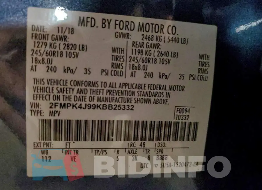 2FMPK4J99KBB25332 Photo# 14