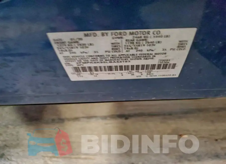 2FMPK4K95LBA54193 Photo# 13