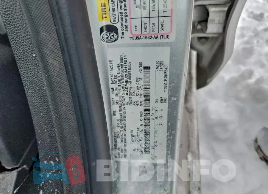 3FADP4BJ2HM115014 Photo# 12