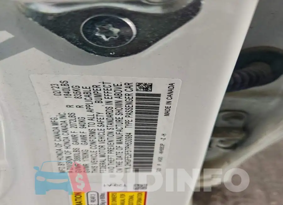 2HGFE2F57PH530984 Photo# 12