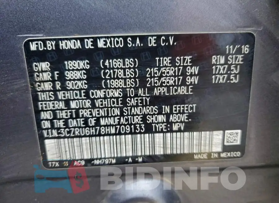 3CZRU6H78HM709133 Photo# 13