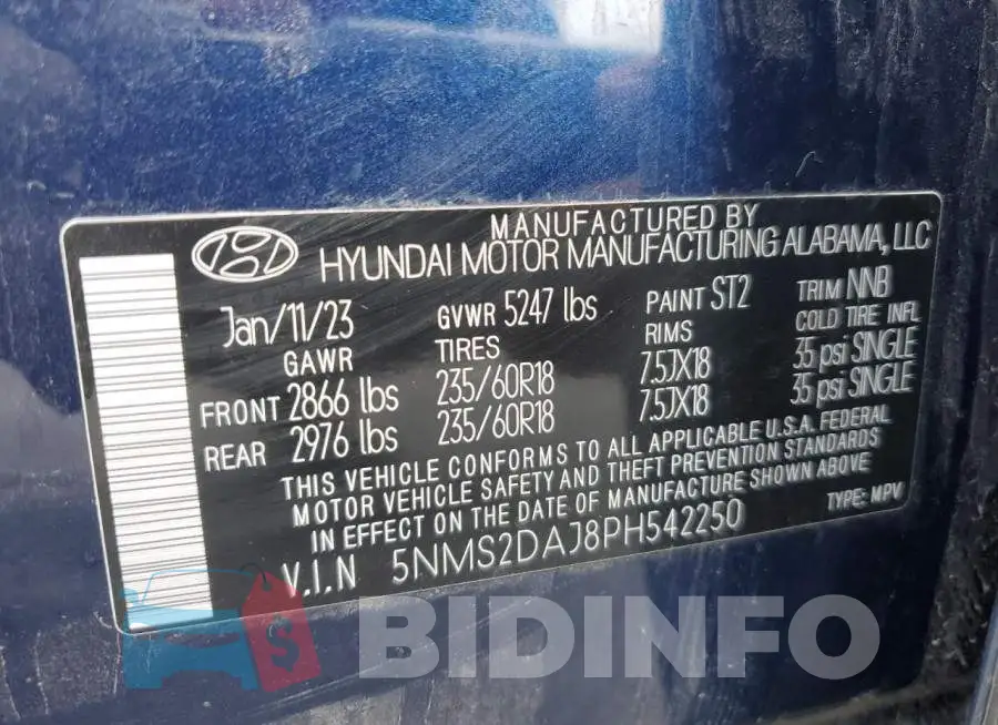 5NMS2DAJ8PH542250 Photo# 13