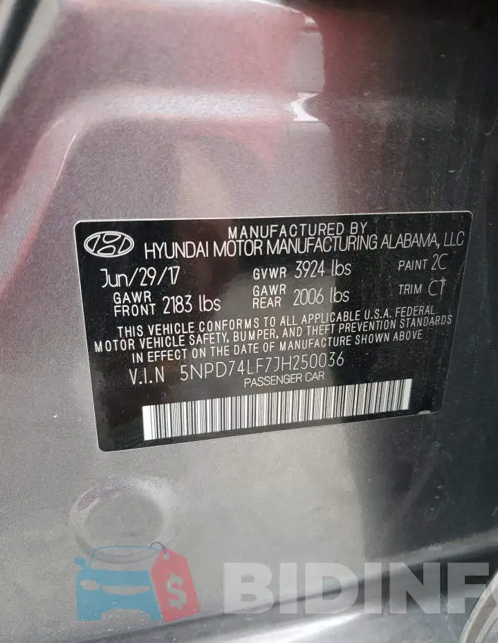 5NPD74LF7JH250036 Photo# 12