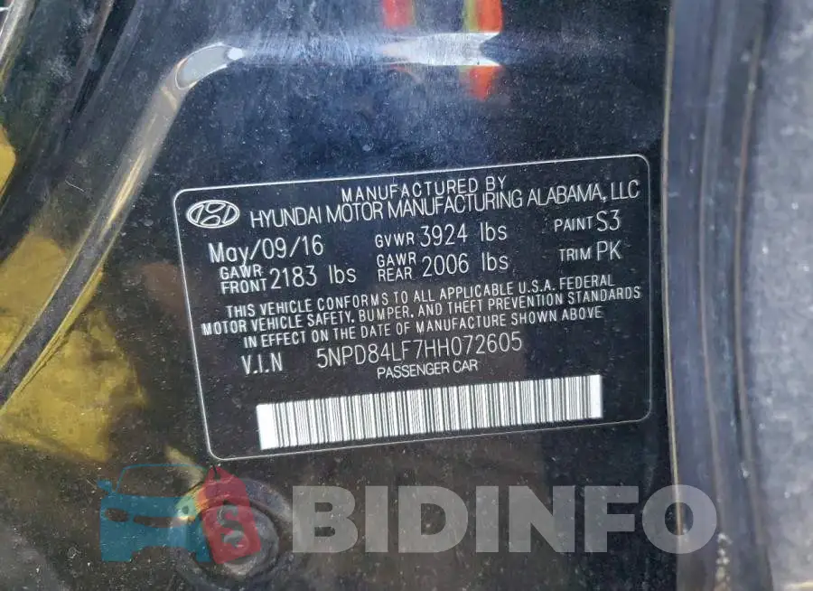5NPD84LF7HH072605 Photo# 12