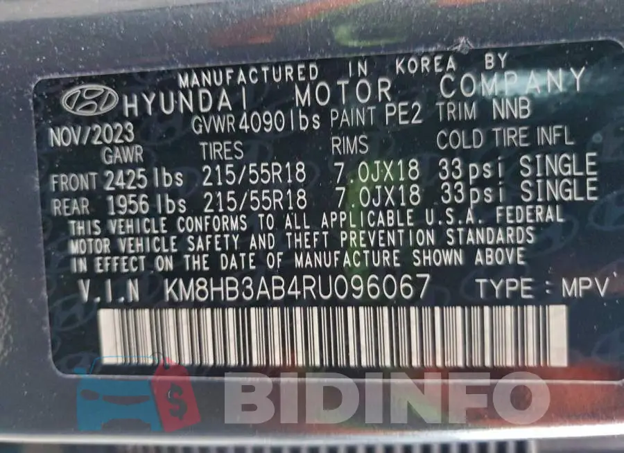 KM8HB3AB4RU096067 Photo# 14