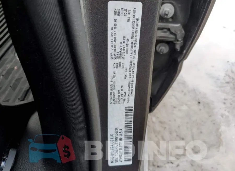 1C6SRFJTXRN104724 Photo# 12