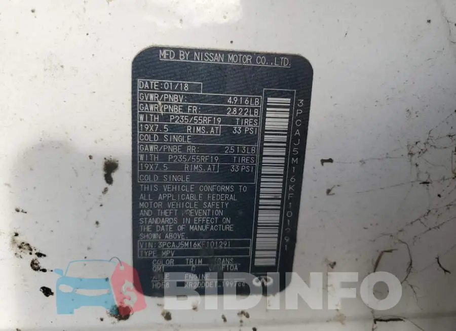 3PCAJ5M16KF101291 Photo# 13