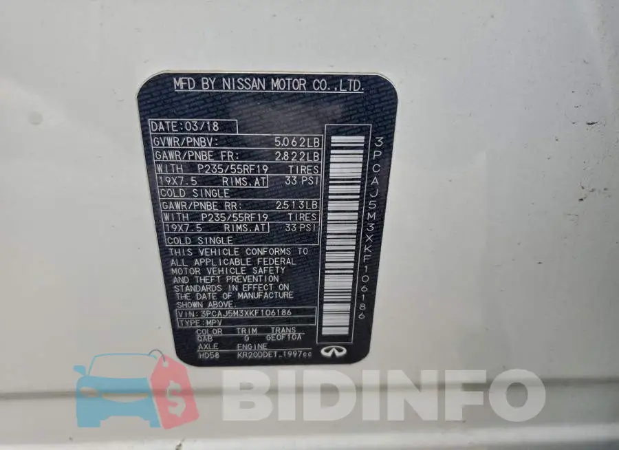 3PCAJ5M3XKF106186 Photo# 14