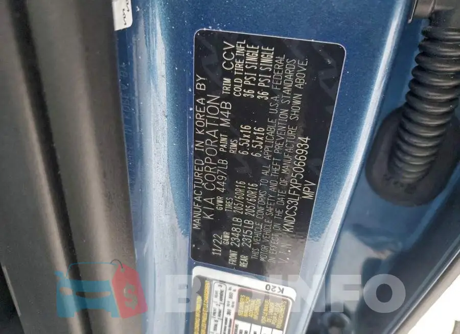 KNDCS3LFXP5066934 Photo# 13