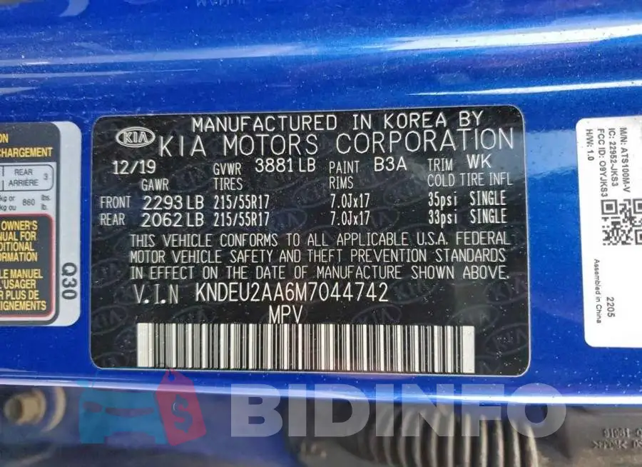 KNDEU2AA6M7044742 Photo# 14