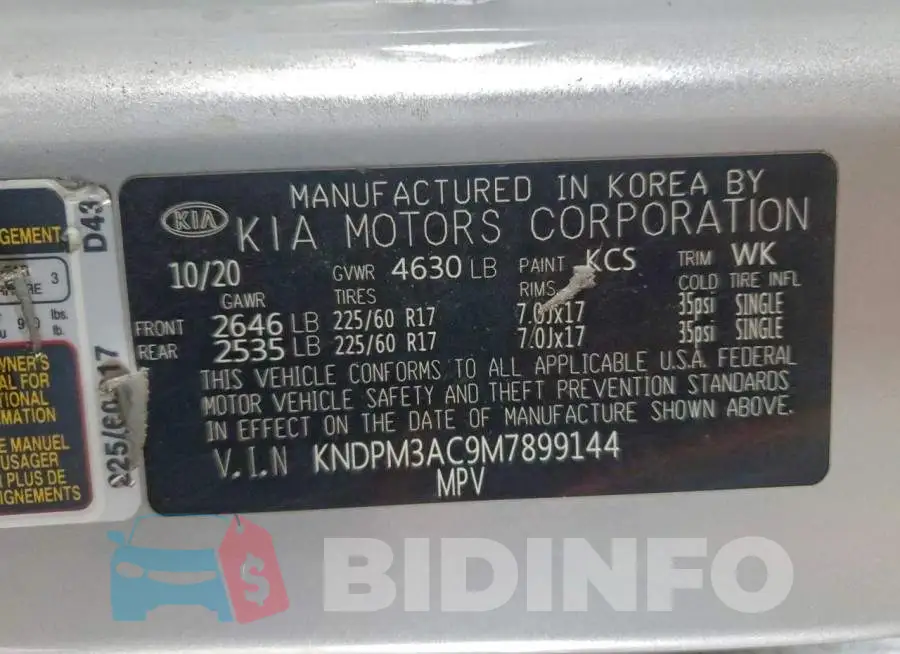 KNDPM3AC9M7899144 Photo# 12