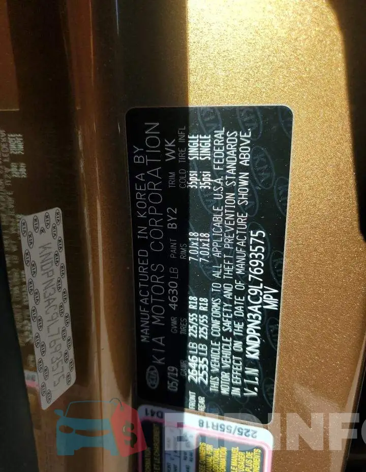 KNDPN3AC9L7693575 Photo# 12