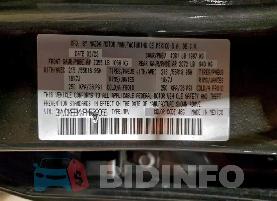 3MVDMBBMXPM532055 Photo# 14