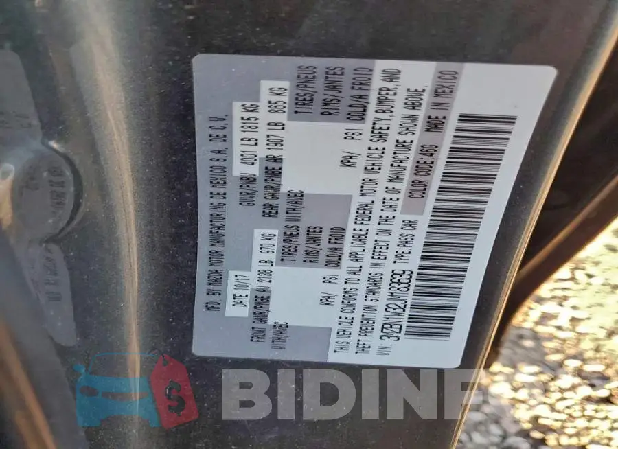 3MZBN1W32JM183639 Photo# 12