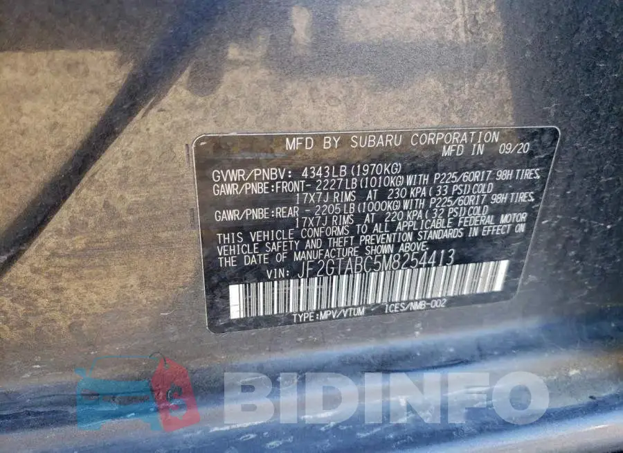 JF2GTABC5M8254413 Photo# 13