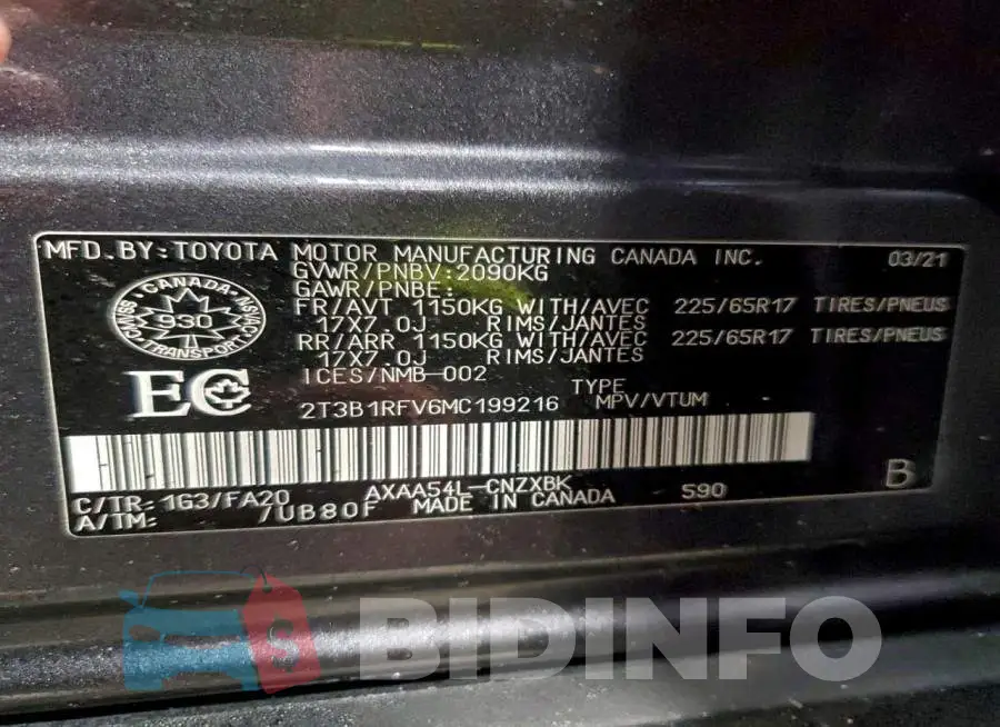 2T3B1RFV6MC199216 Photo# 13