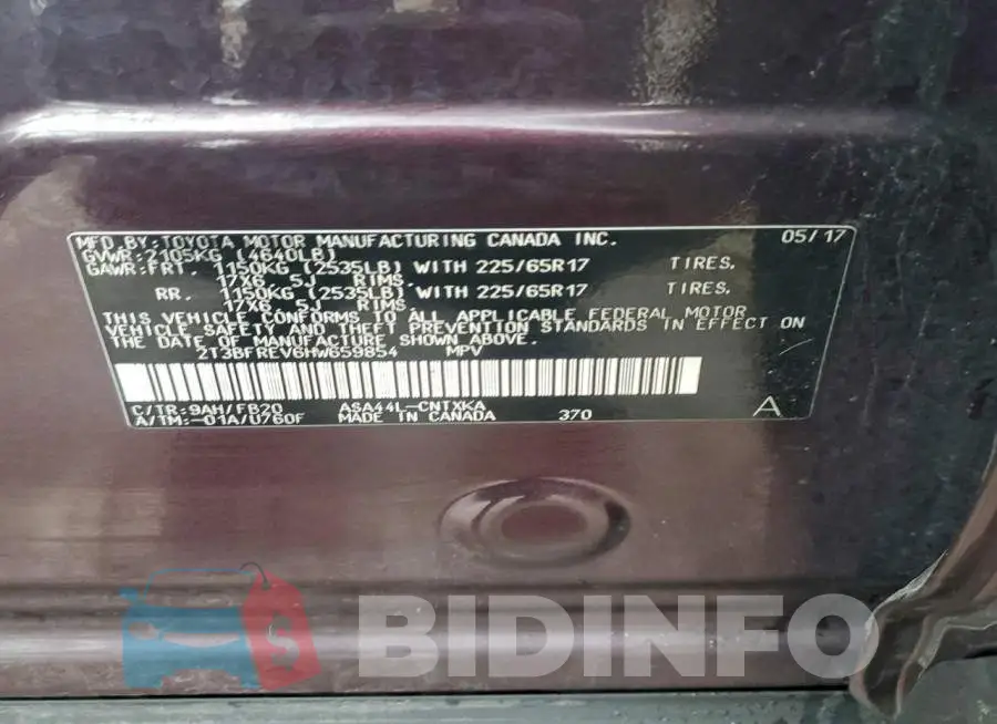 2T3BFREV6HW659854 Photo# 13
