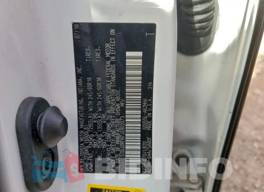 5TDJZRFH7JS902073 Photo# 13